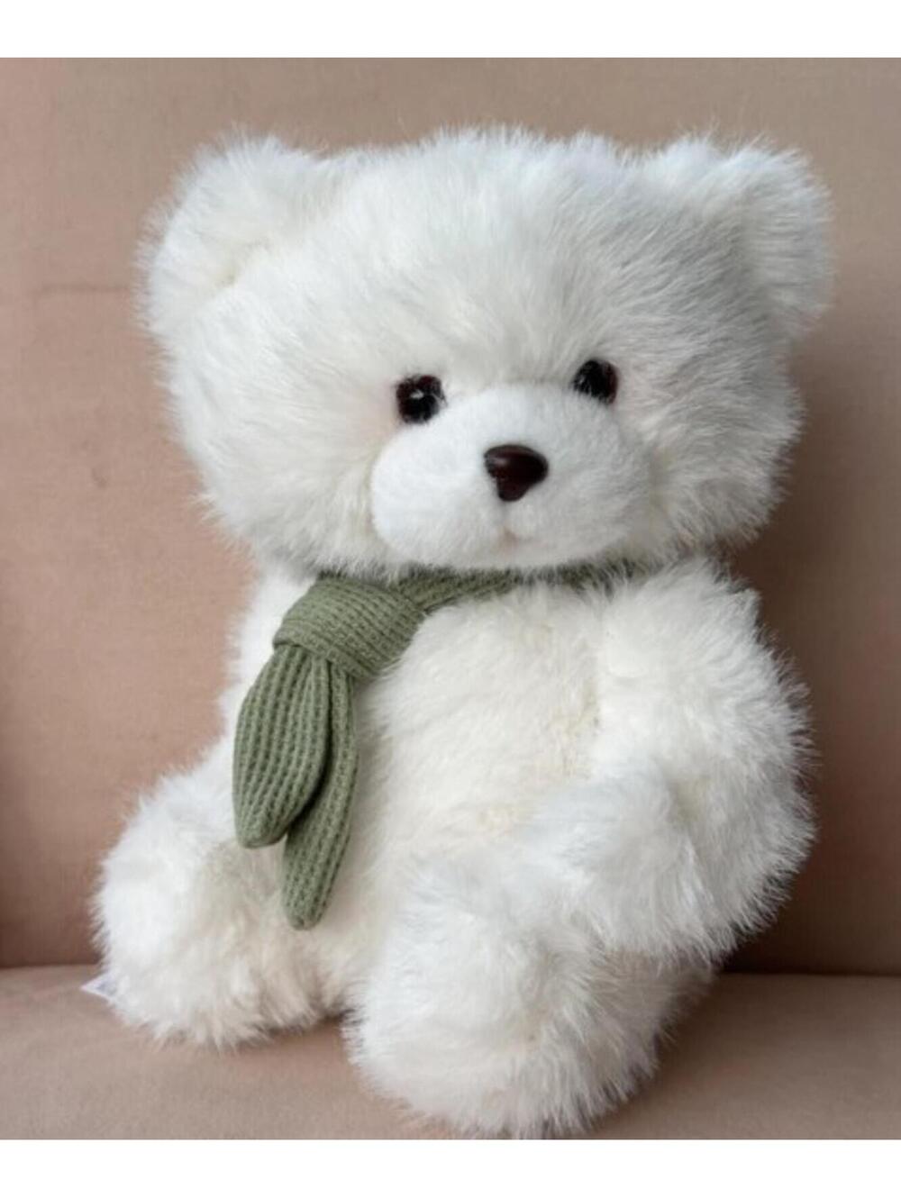 11" White Stuffed Teddy Bear
